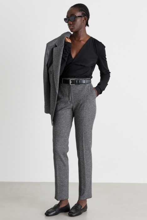 Jersey cigarette trousers - Intrend