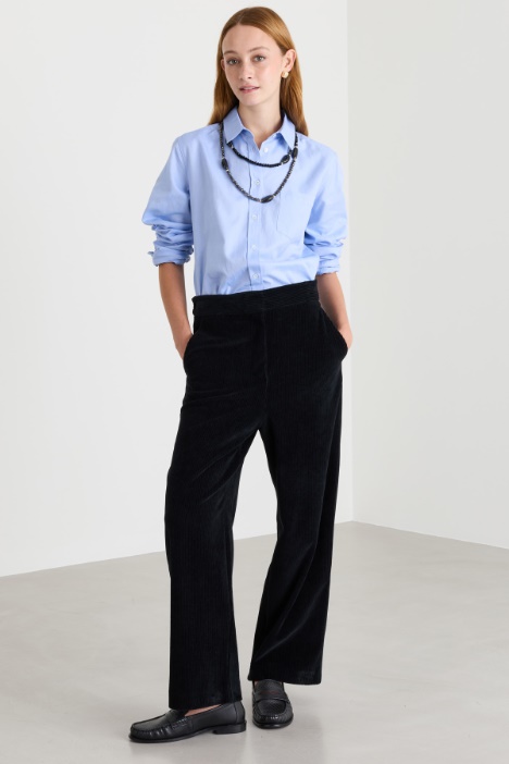 Straight Corduroy Trousers - Intrend