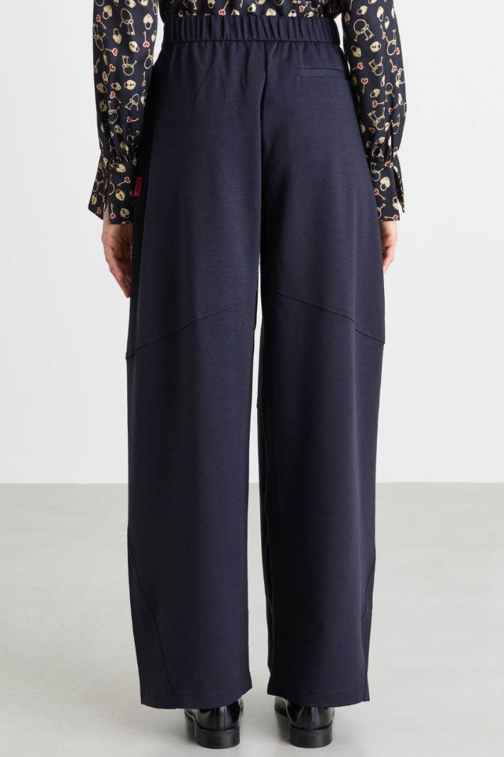 Pantalone barrel con intarsio - BLU - Intrend - 4