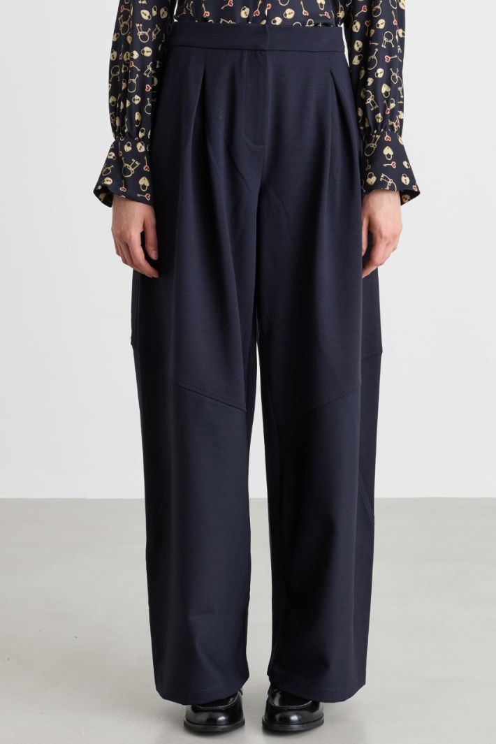 Pantalone barrel con intarsio - BLU - Intrend - 2