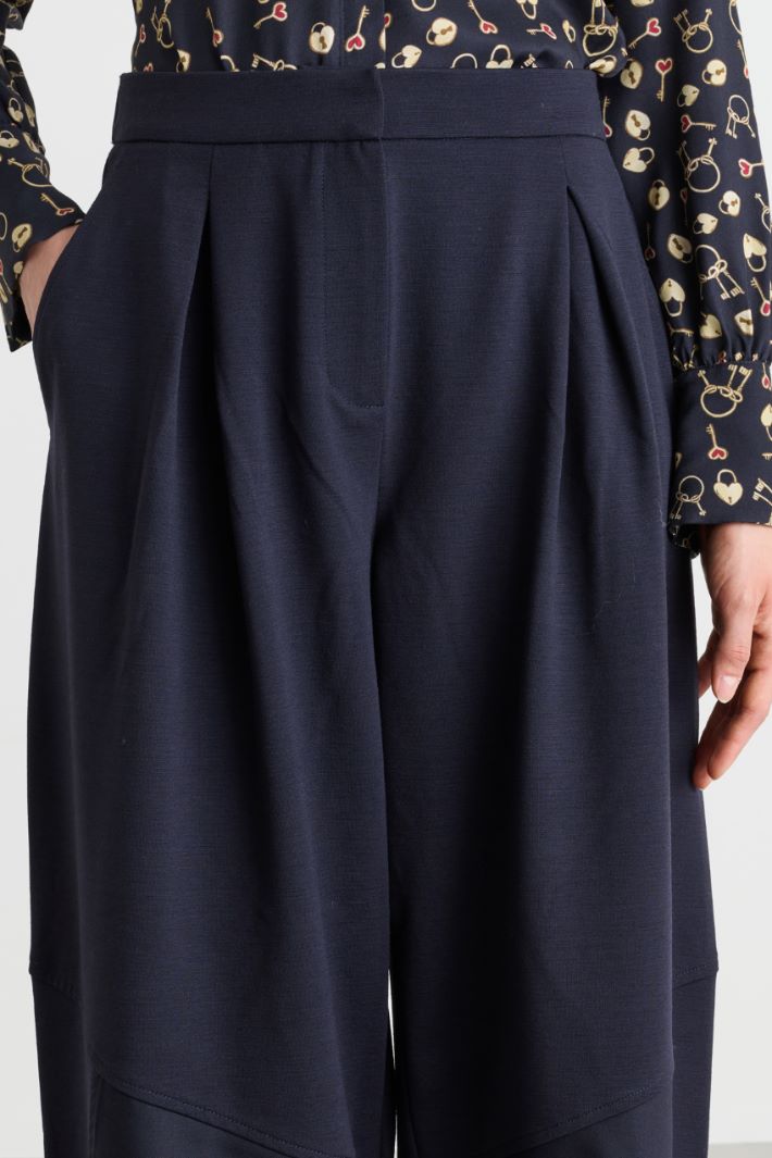 Pantalone barrel con intarsio - BLU - Intrend - 3