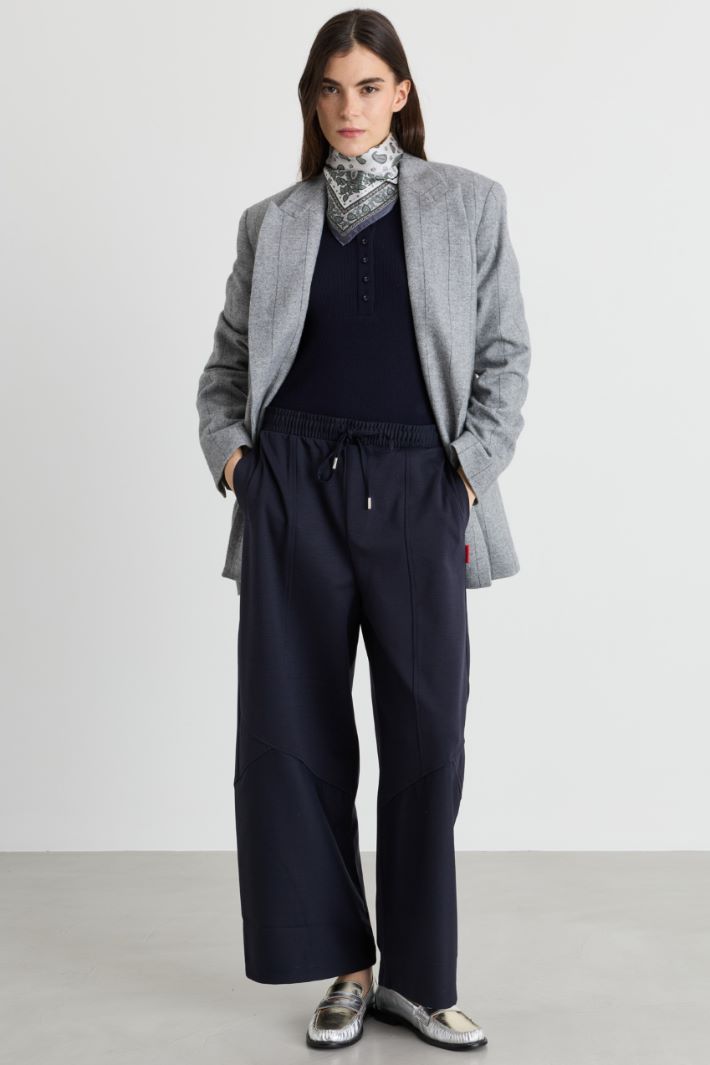 Joggers con inserti - BLU - Intrend