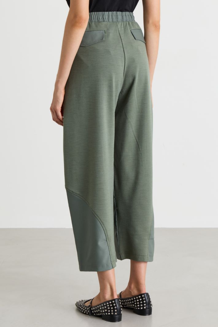 Joggers con inserti - VERDE - Intrend - 4