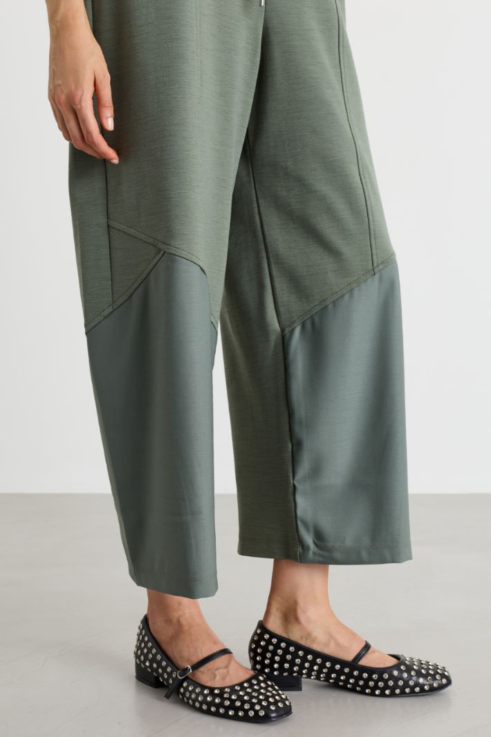 Joggers con inserti - VERDE - Intrend - 3
