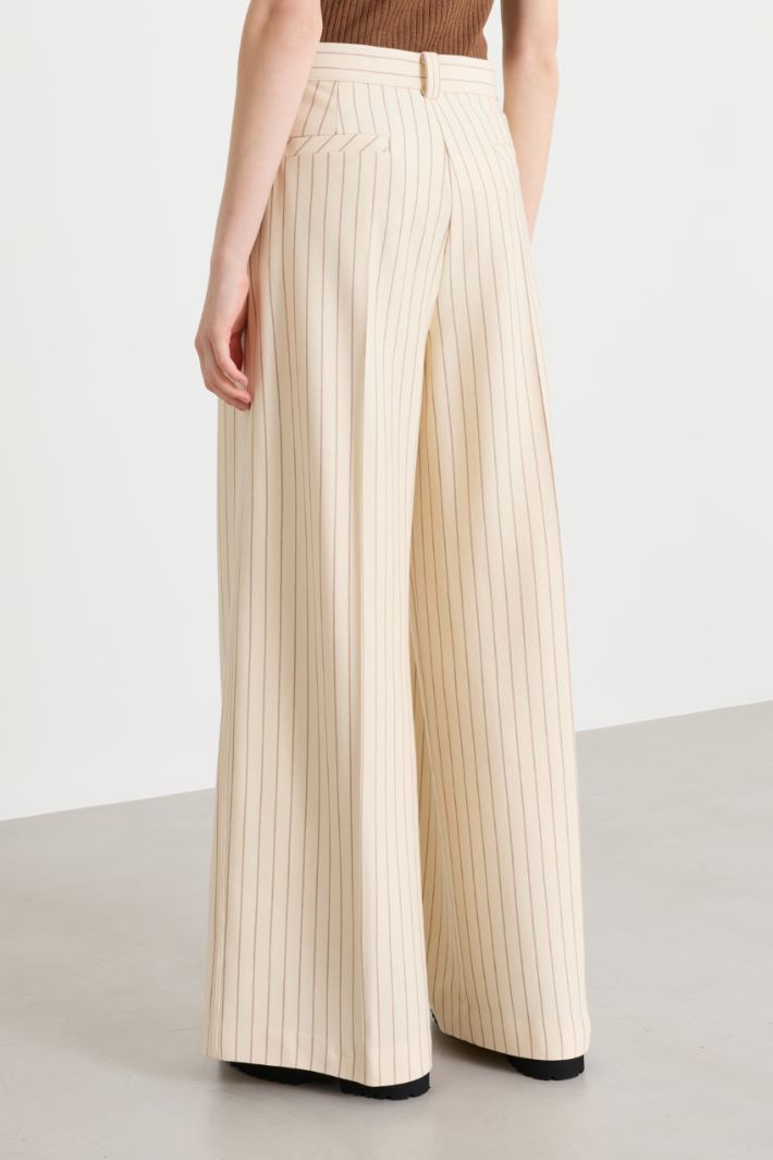 Pantalone in jersey di viscosa - BIANCO - Intrend - 4