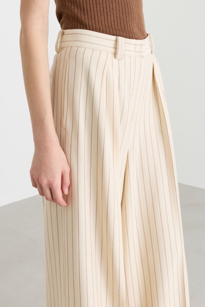 Pantalone in jersey di viscosa - BIANCO - Intrend - 3
