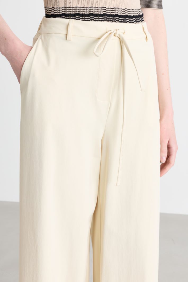 Technical jersey trousers - WHITE - Intrend - 3
