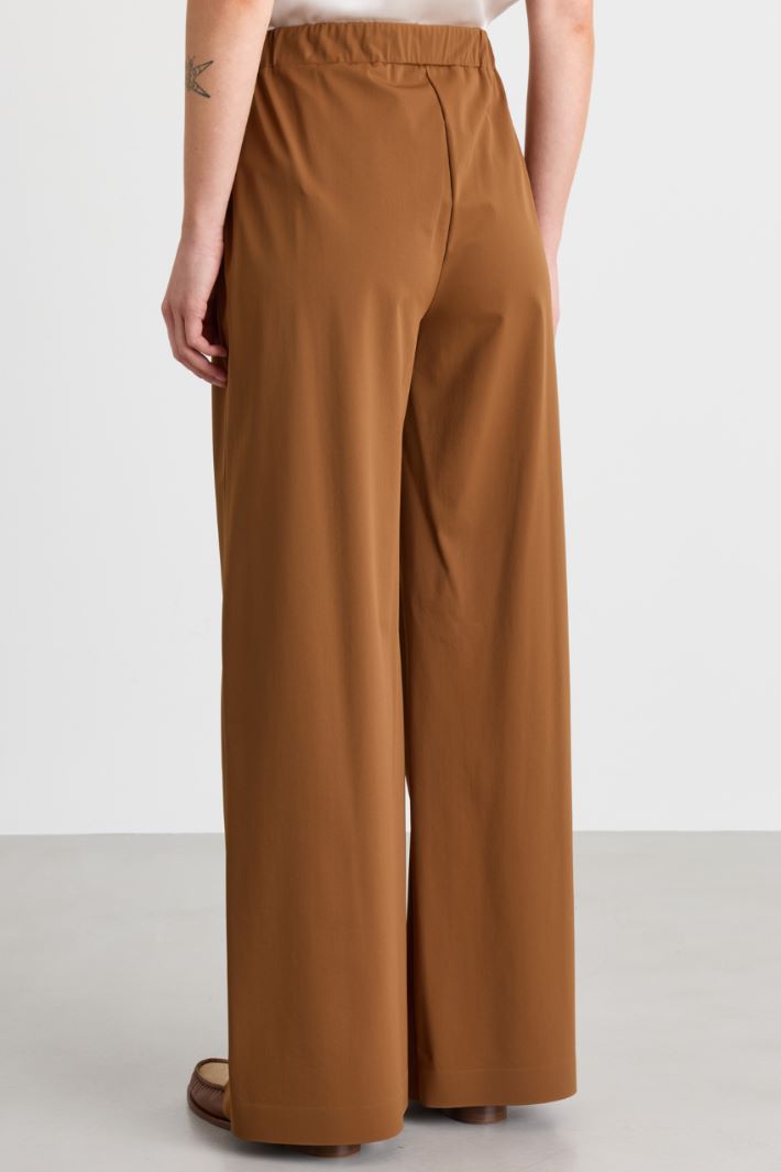 Technical jersey trousers - BROWN - Intrend - 4