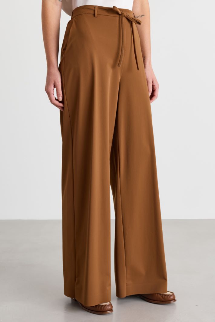 Technical jersey trousers - BROWN - Intrend - 2