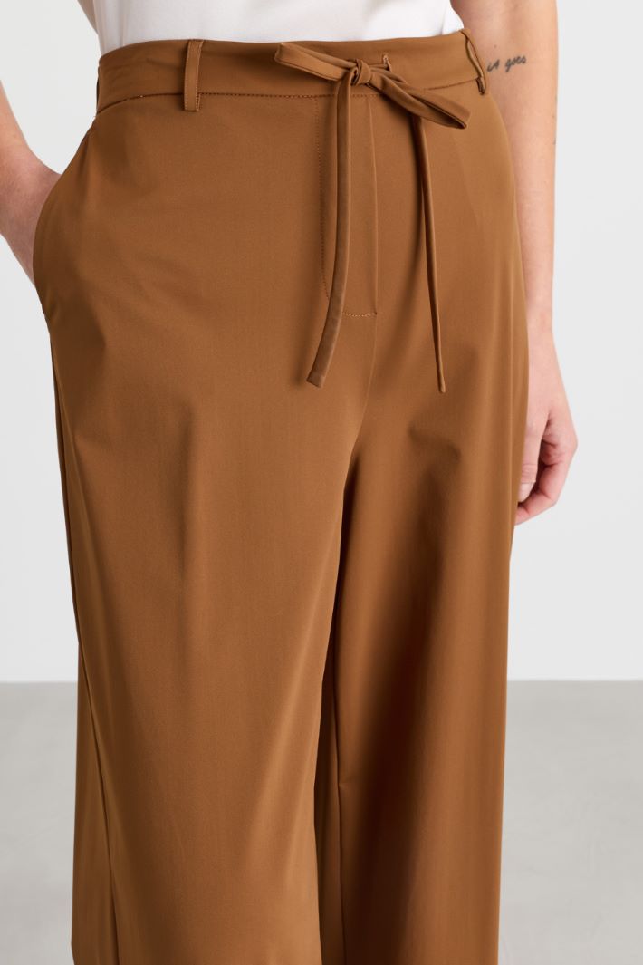 Technical jersey trousers - BROWN - Intrend - 3
