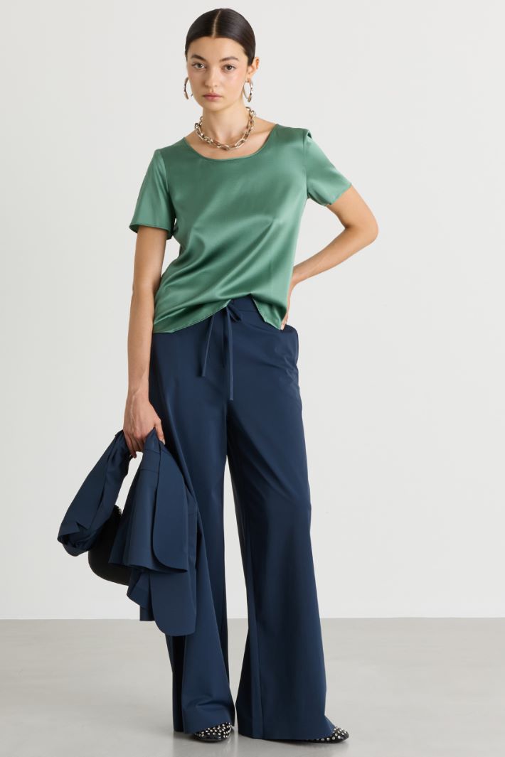 Technical jersey trousers - BLUE - Intrend