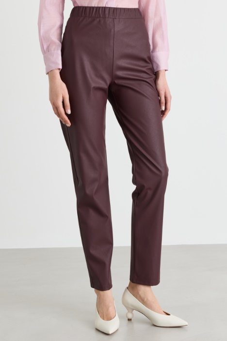 Leggings in jersey spalmato