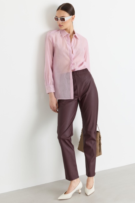 Coated jersey leggings - Intrend