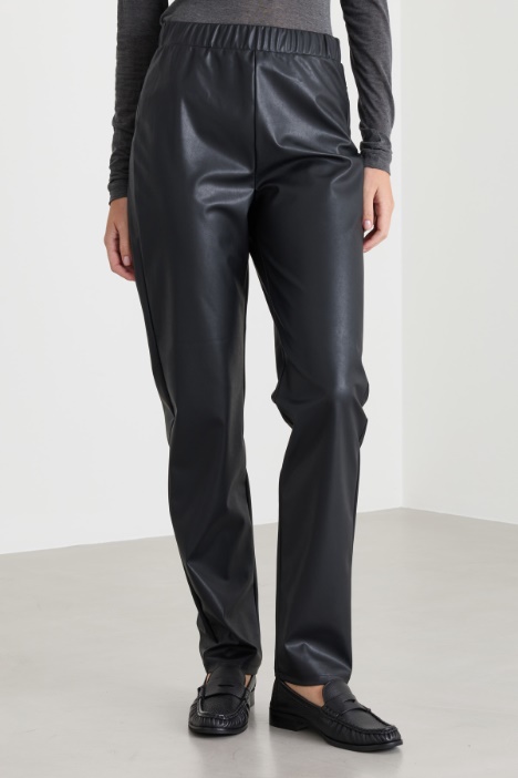 Leggings in jersey spalmato