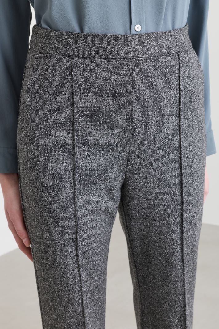 Cropped jersey trousers - GREY BLACK - Intrend - 3