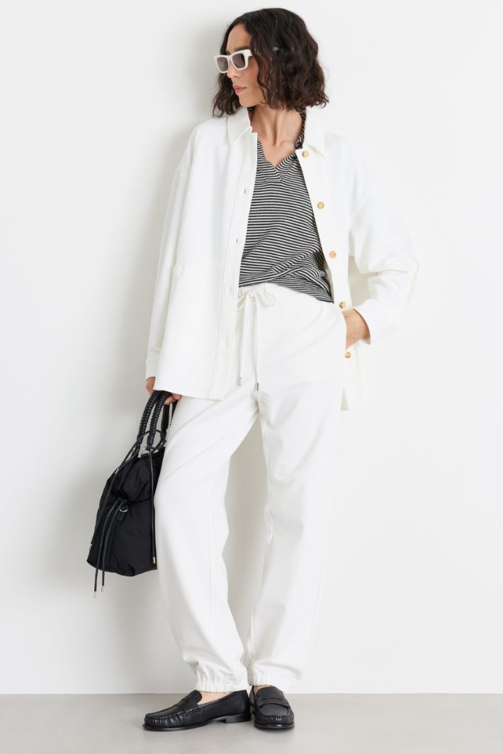 Pantalone in felpa - BIANCO - Intrend
