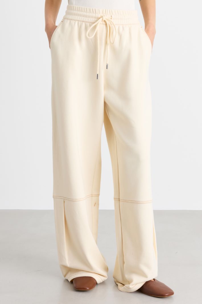 Pantalón jogger de felpa - MARFIL - Intrend - 2