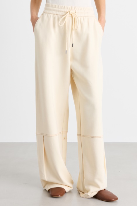 Pantalone jogger in felpa di cotone