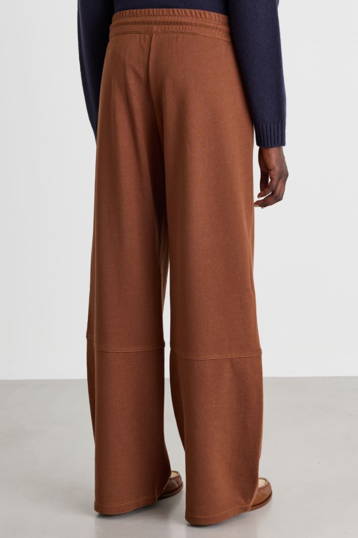 Pantalone jogger in felpa - MARRONE - Intrend - 4