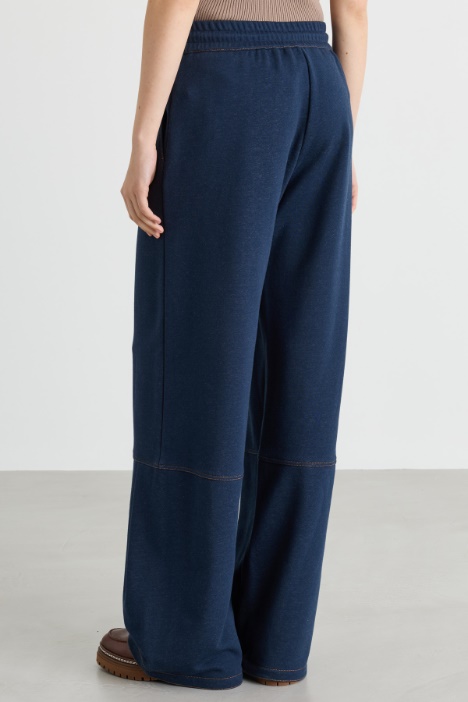 Pantalone jogger in felpa di cotone