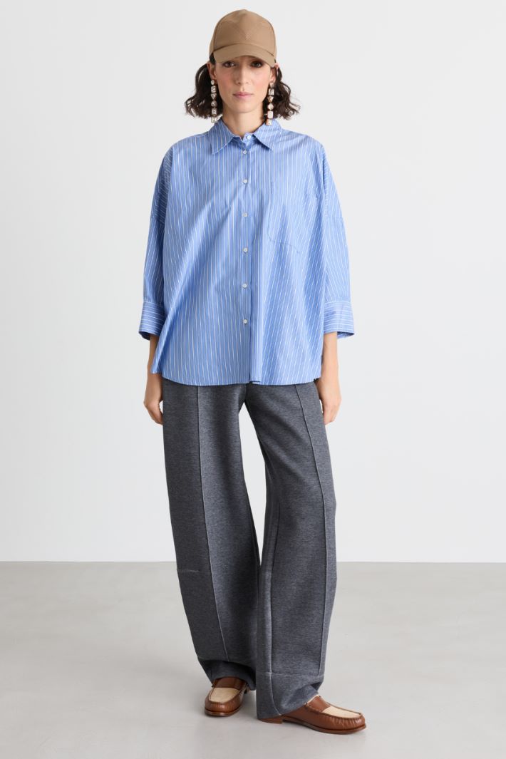 Double jersey trousers - GREY - Intrend