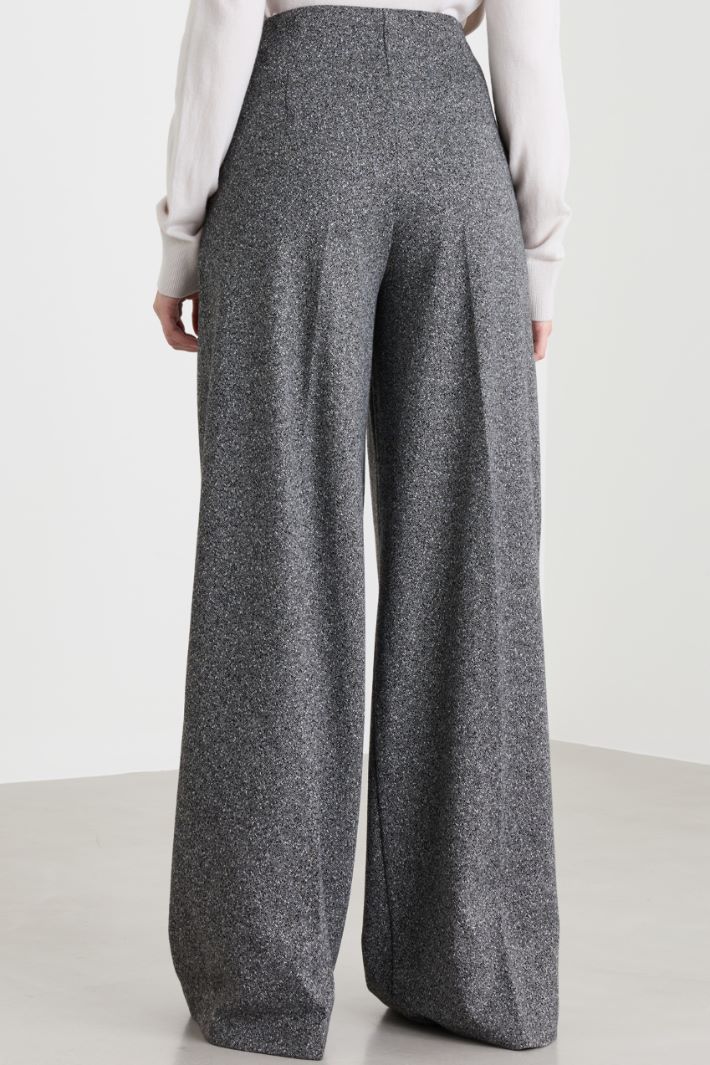 Jacquard palazzo trousers - GREY - Intrend - 4