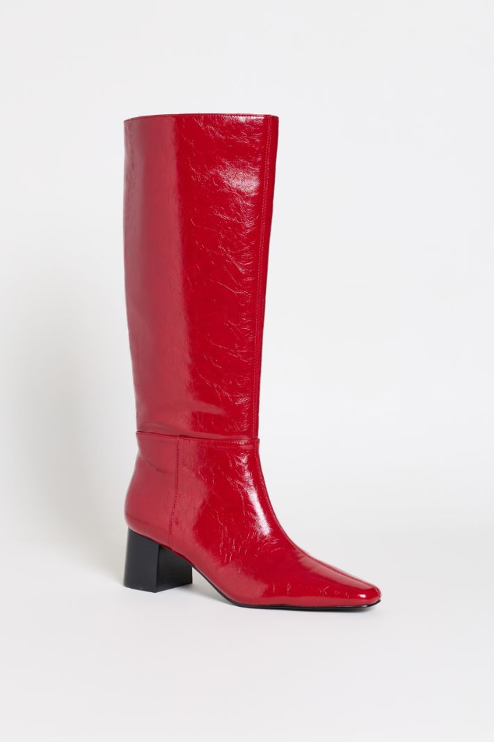 Bottes ajustées à talon bloc - ROUGE - Intrend - 2