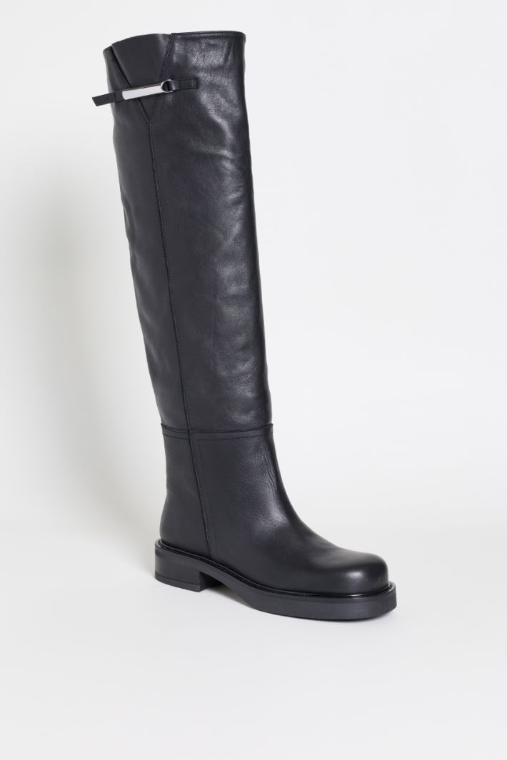 Leather Fisherman Boots - BLACK - Intrend - 2