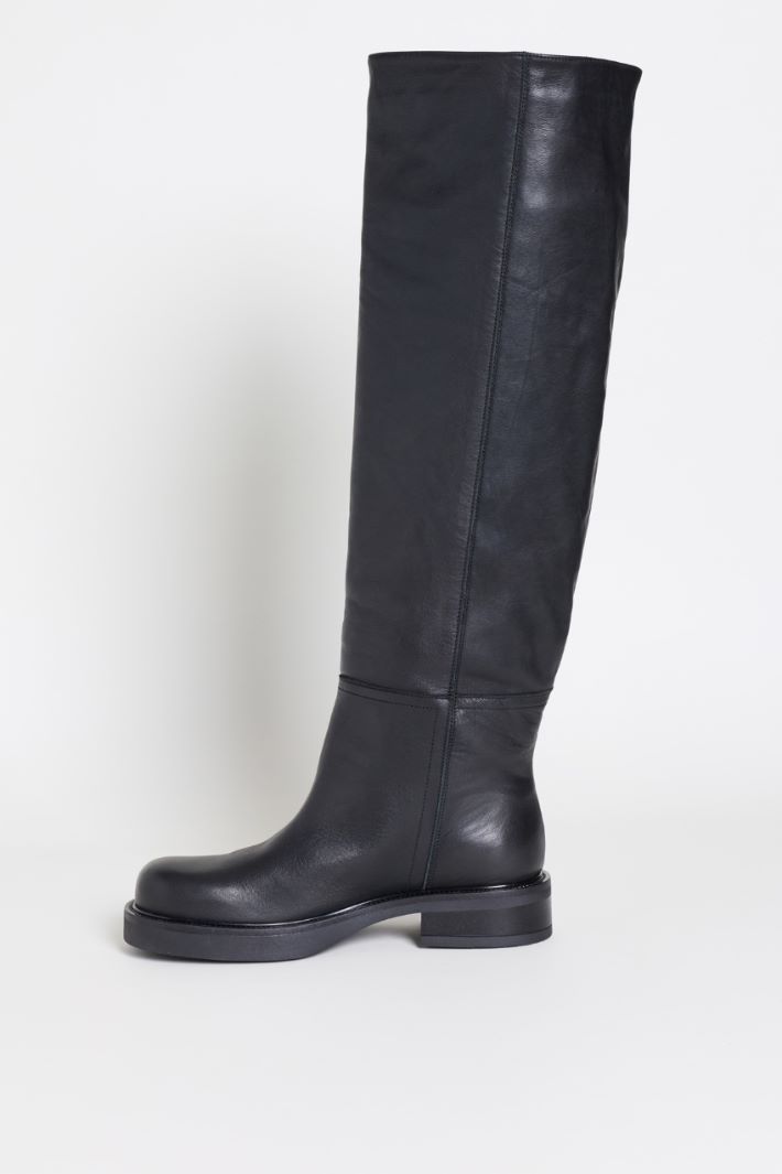 Leather Fisherman Boots - BLACK - Intrend - 3