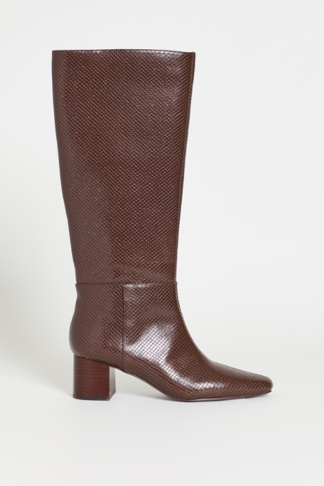 Coated Fabric Boots - Intrend