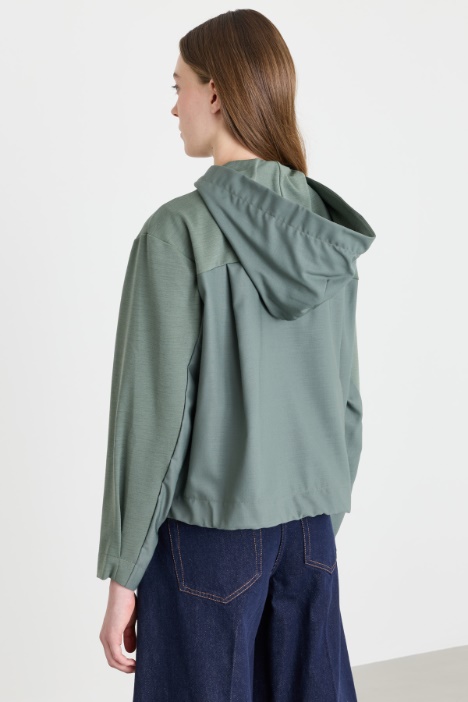 Giacca hoodie in jersey con inserti