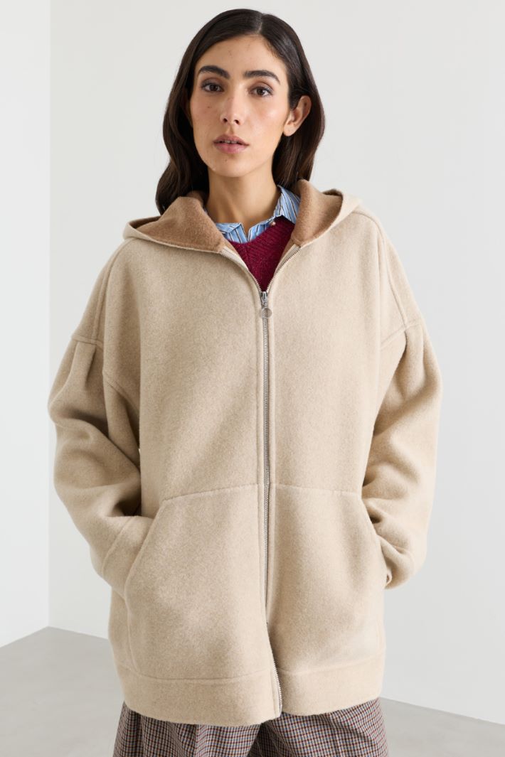 Felpa in jersey double - BEIGE - Intrend - 2