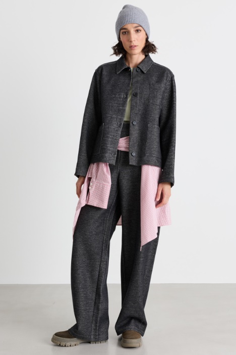 Chaqueta de punto con microestampado - Intrend