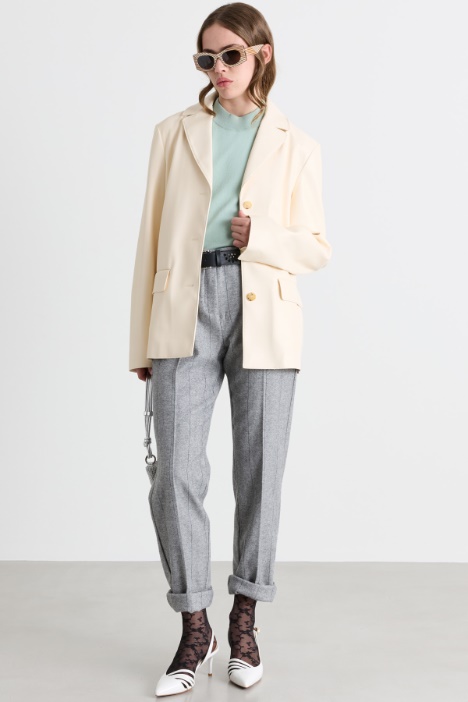 Blazer aus beschichtetem Jersey - Intrend