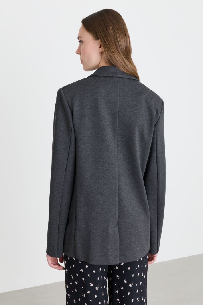 Blazer doppiopetto oversize - GRIGIO - Intrend - 4