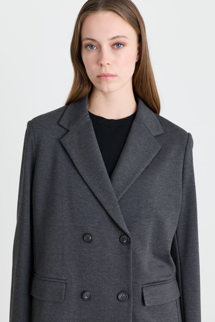 Blazer doppiopetto oversize - GRIGIO - Intrend - 3