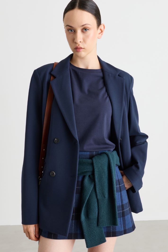 Blazer doppiopetto oversize - BLU - Intrend - 2