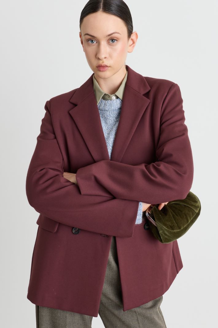 Blazer doppiopetto oversize - BORDEAUX - Intrend - 2