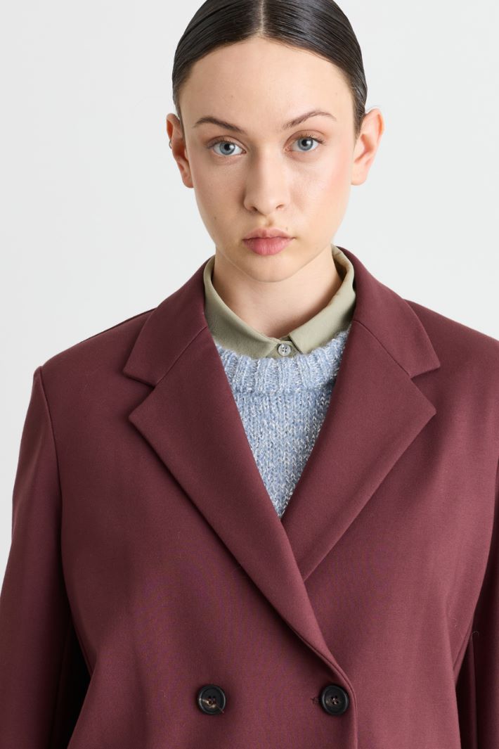 Blazer doppiopetto oversize - BORDEAUX - Intrend - 3
