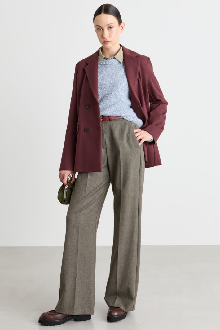 Blazer doppiopetto oversize - BORDEAUX - Intrend