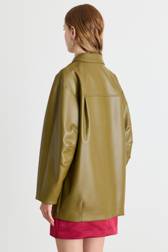 Cappotto spalmato - VERDE - Intrend - 4