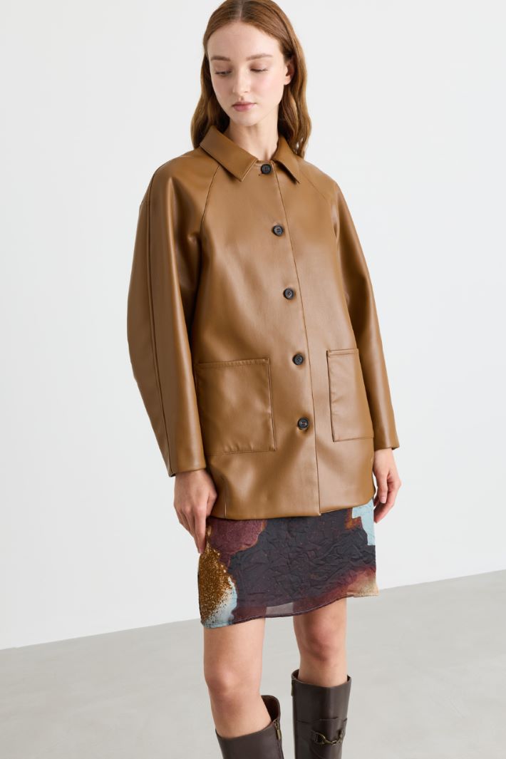 Cappotto spalmato - MARRONE - Intrend - 2