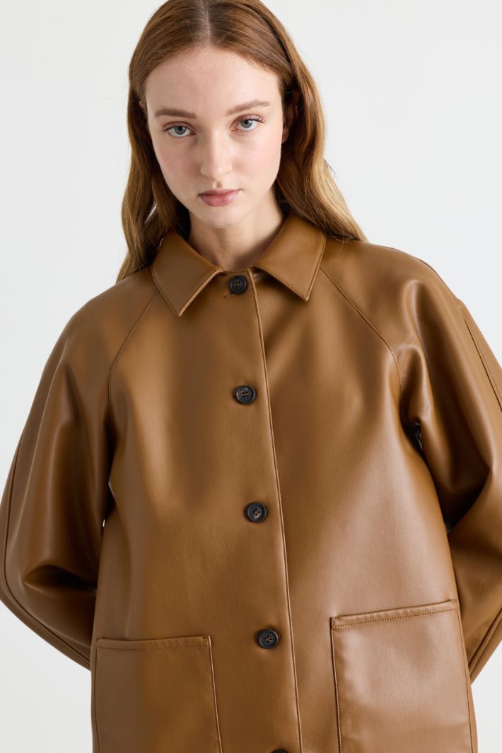Cappotto spalmato - MARRONE - Intrend - 3