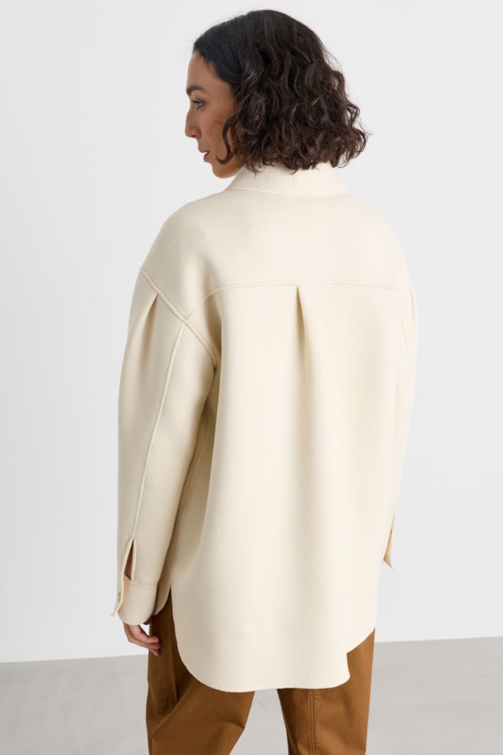 Giaccone in jersey double - BIANCO - Intrend - 4