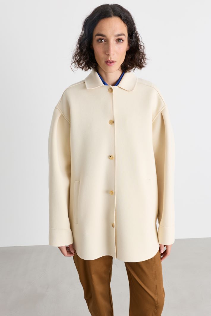 Giaccone in jersey double - BIANCO - Intrend - 2