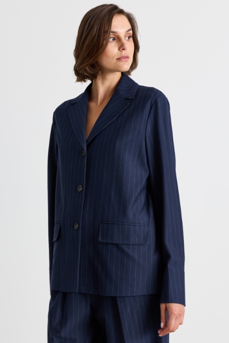 Blazer in jersey gessato - Intrend