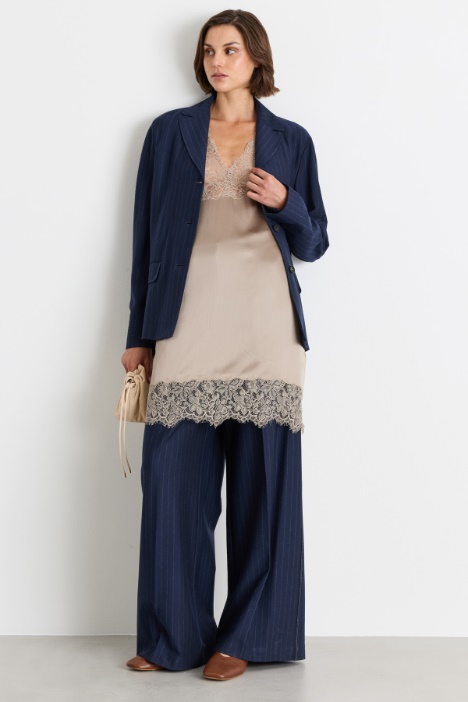 Blazer aus Nadelstreifen-Jersey - Intrend