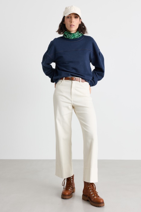 Boxy-Sweatshirt mit Ballonärmeln - Intrend