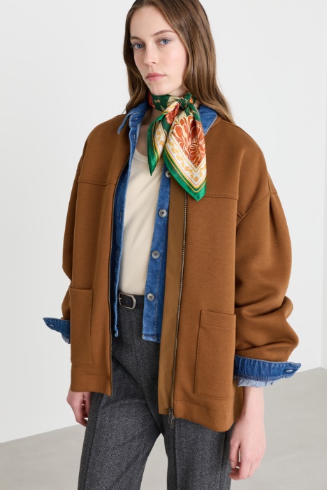 Zip-through Jersey Jacket - Intrend