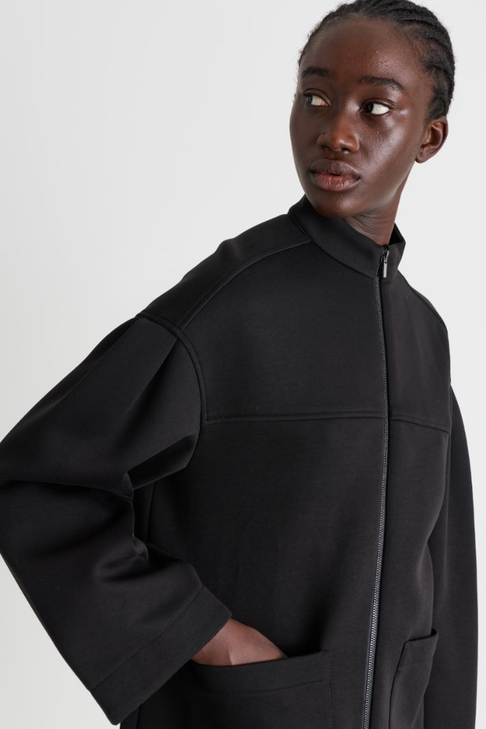 Giacca in jersey con zip - NERO - Intrend - 3